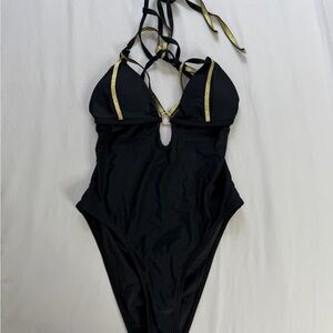SHEIN Black and Gold Bikini